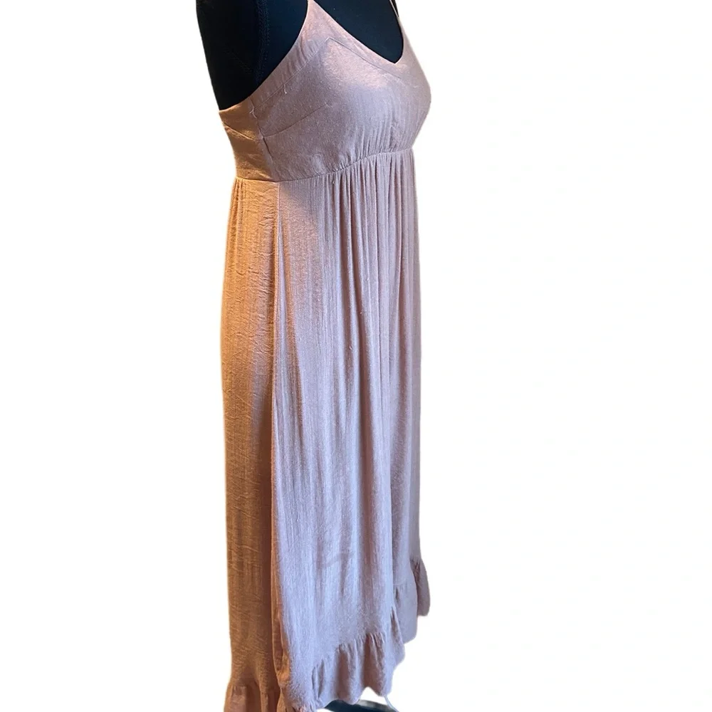 Light brown Spaghetti Strap Maxi Dress - Picture 3 of 5